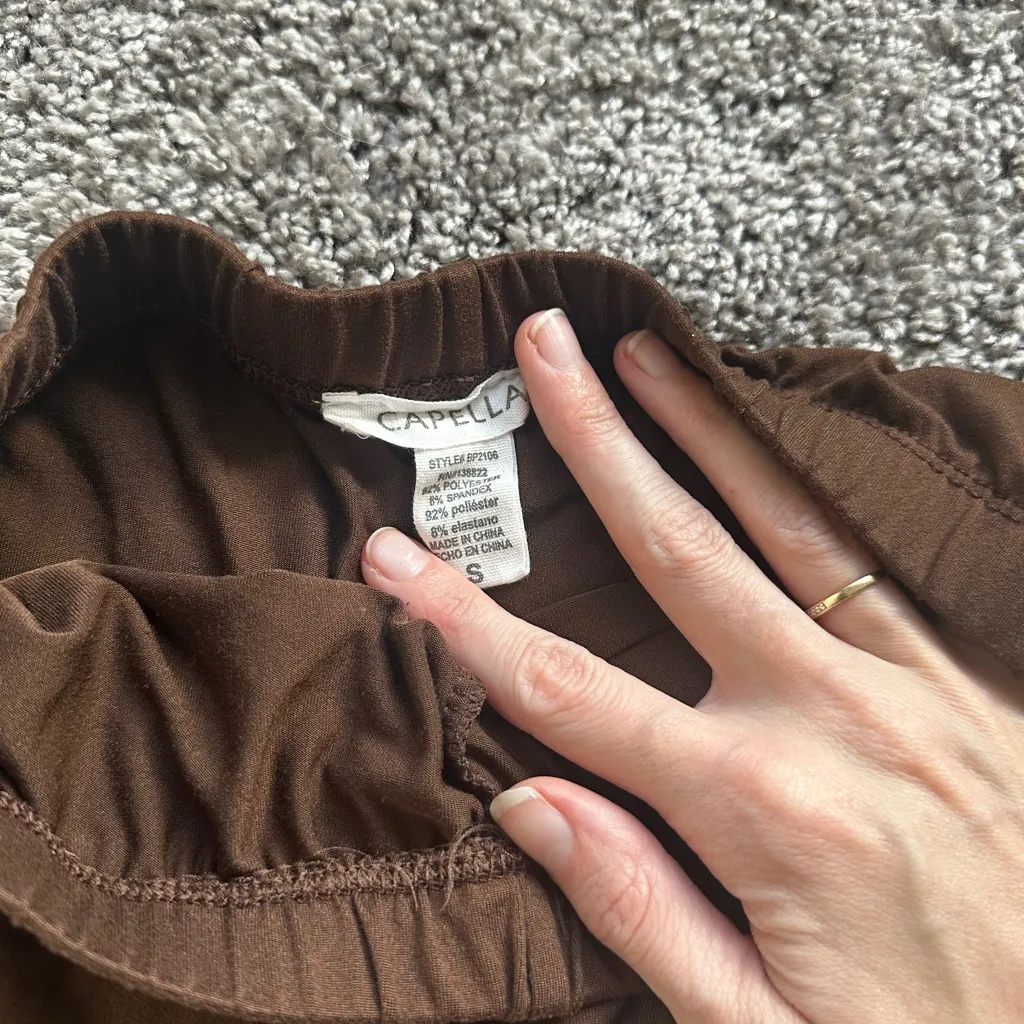 High Waist Brown Women's Shorts - Image 3