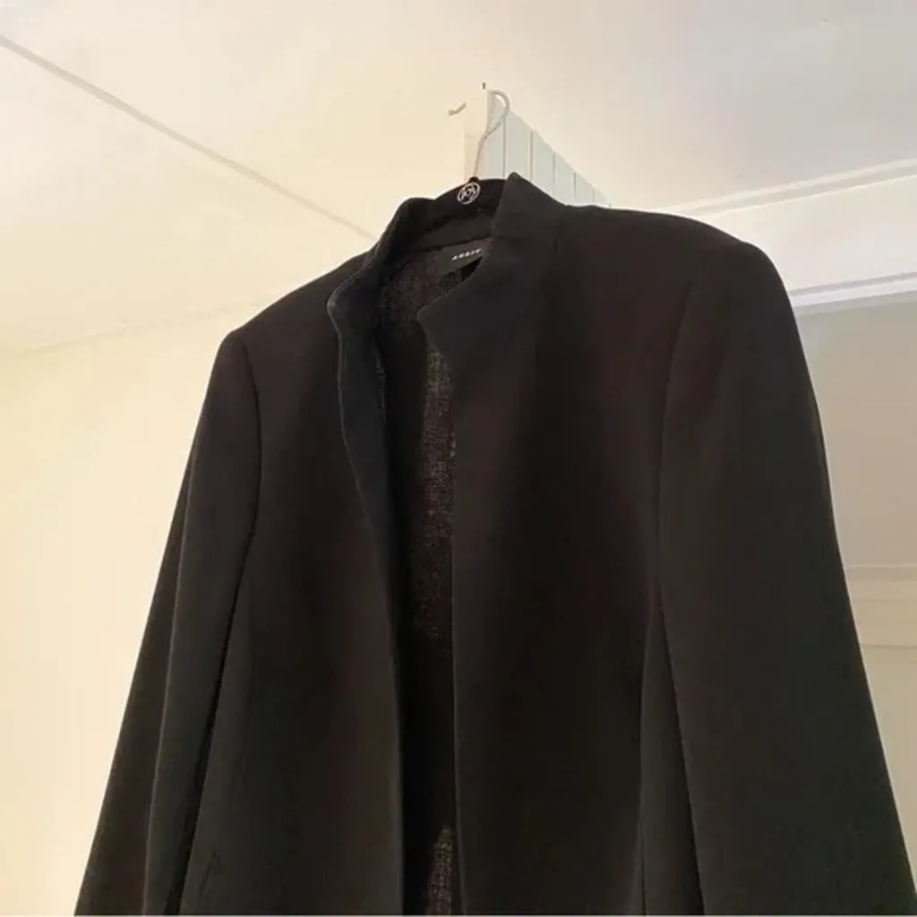 Akris Vintage Y2K Wool Open Front Blazer Black Size 14 - Image 8