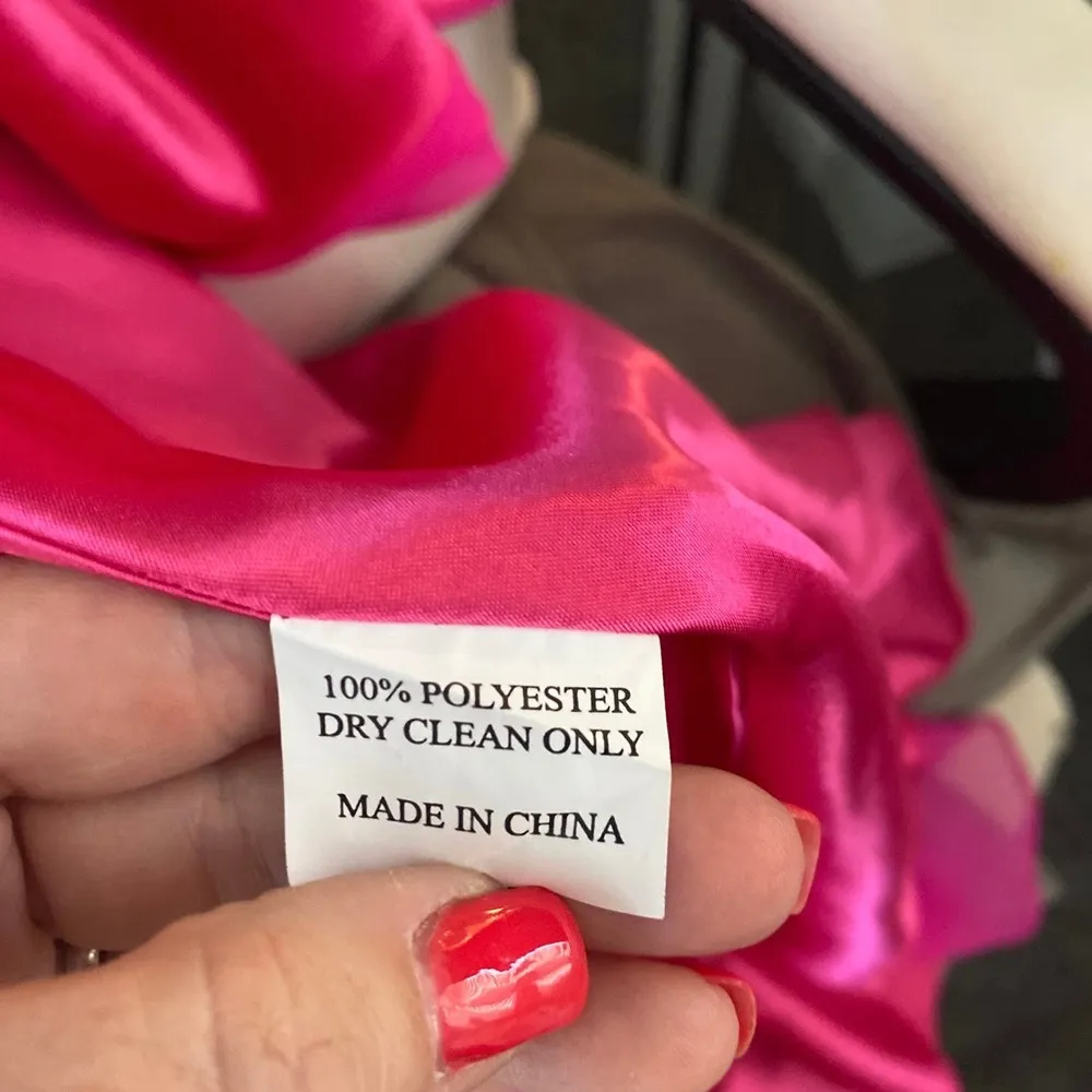 Sparkle hot pink Strapless Sequined Prom dress womens sz 6 (juniors) - Image 8