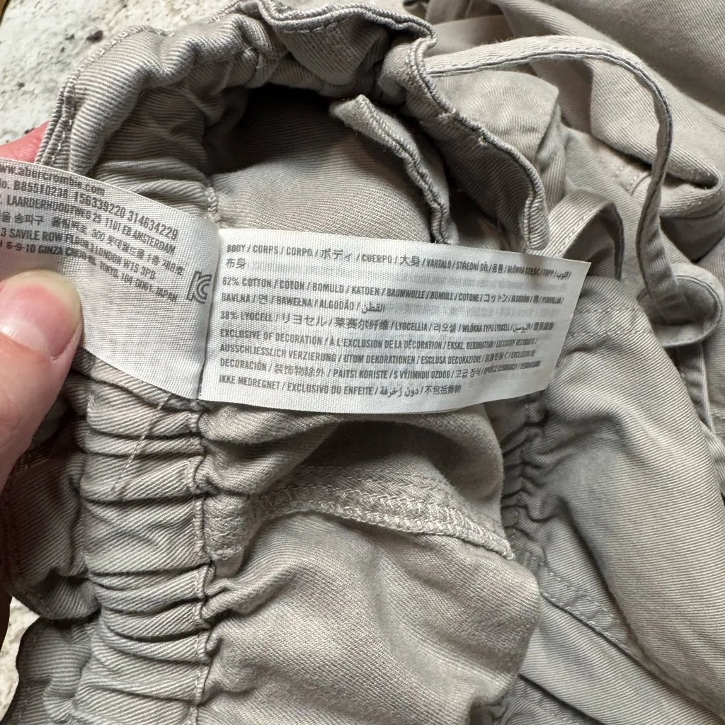 Abercrombie & Fitch Cargo Adjustable Pants M Tan - Image 6