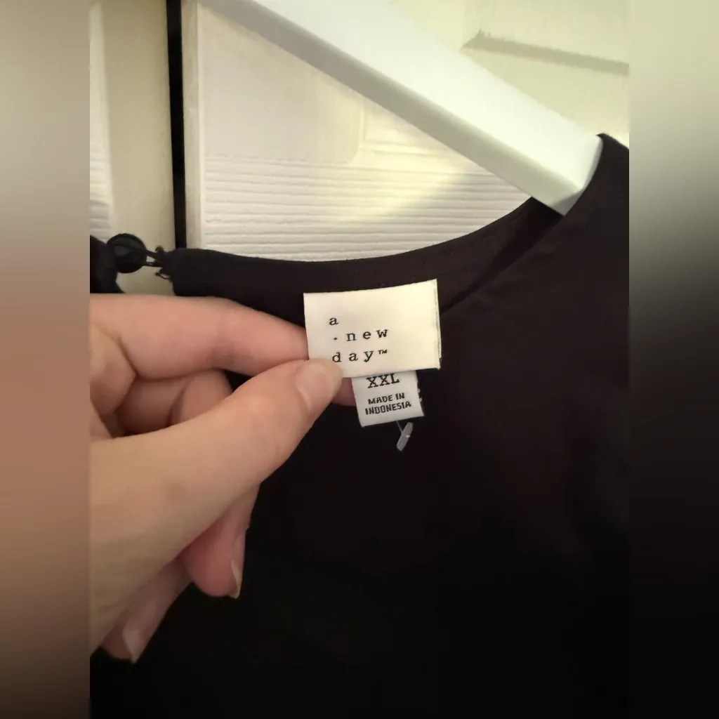 Target A New Day Black Puff Sleeve Short Shift Dress Short Length Size XXL - Image 5