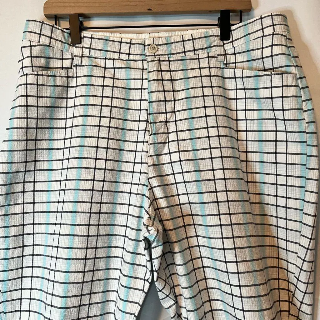 Lee Women's Checkered Capris - Black, White, Blue - Image 4