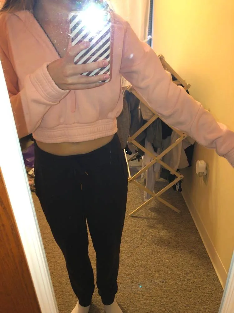 Gymshark Pink Crop Sweatshirt - Image 3