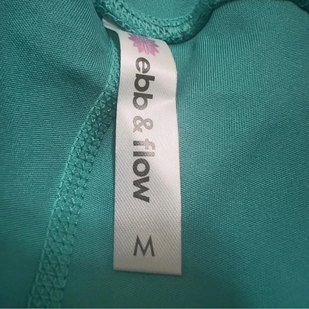 Ebb‎ & Flow Women  blue Built In Bike Short Swimsuit Skort Skirt Sz medium - Image 5