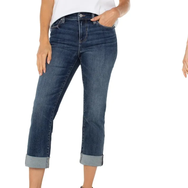 NWT Liverpool X Nordstrom Charlie Crop Wide Rolled Cuff 16 Stretch - Image 3