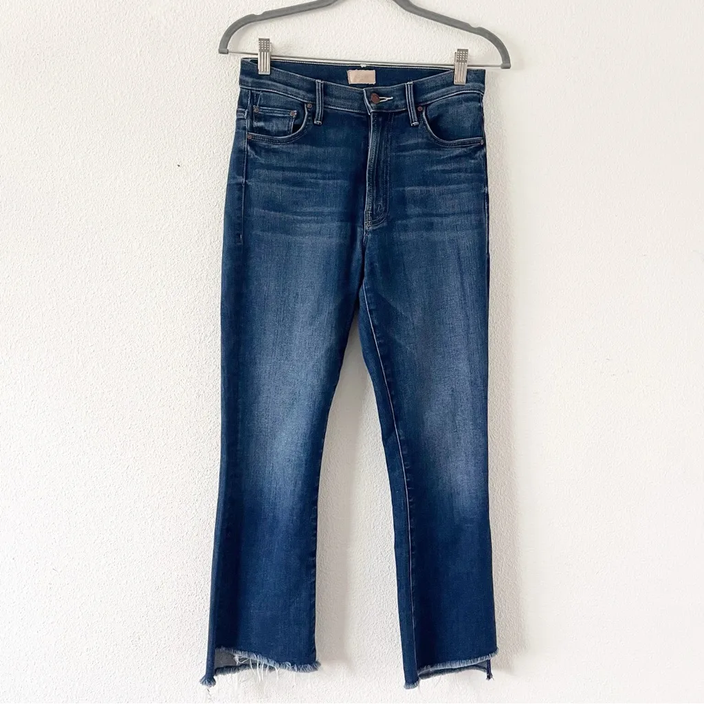 Mother Denim Insider Crop Step Fray In Sweet & Sassy Blue Size 26 - Image 3