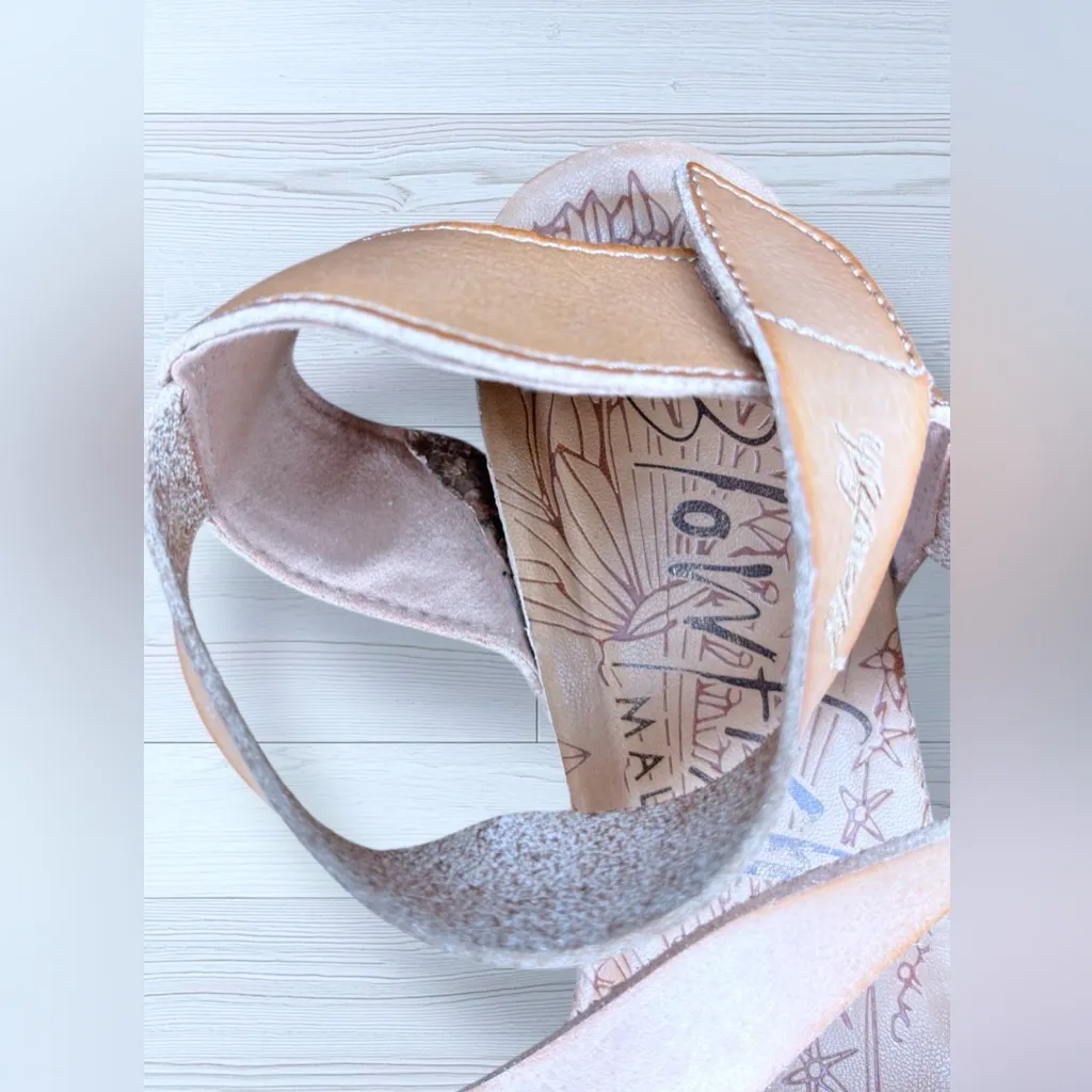 BLOWFISH MALIBU Women’s Hapuku Nude Wedge Sandals with Faux Cork Sole Tan Size 10 - Image 12