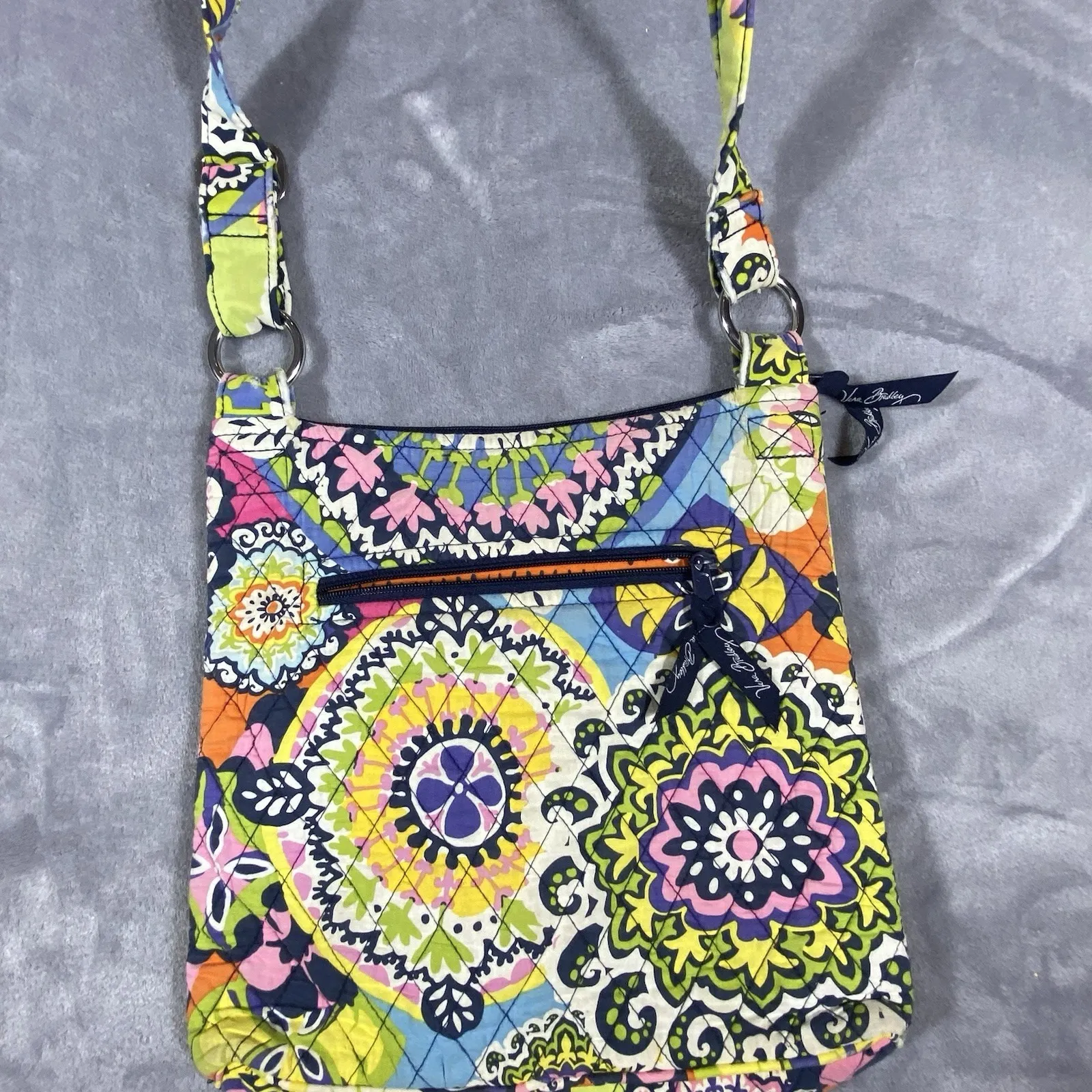Vera Bradley Crossbody Hipster Purse Bag Retired RIO Pattern Medium‎ Adjustable - Image 8
