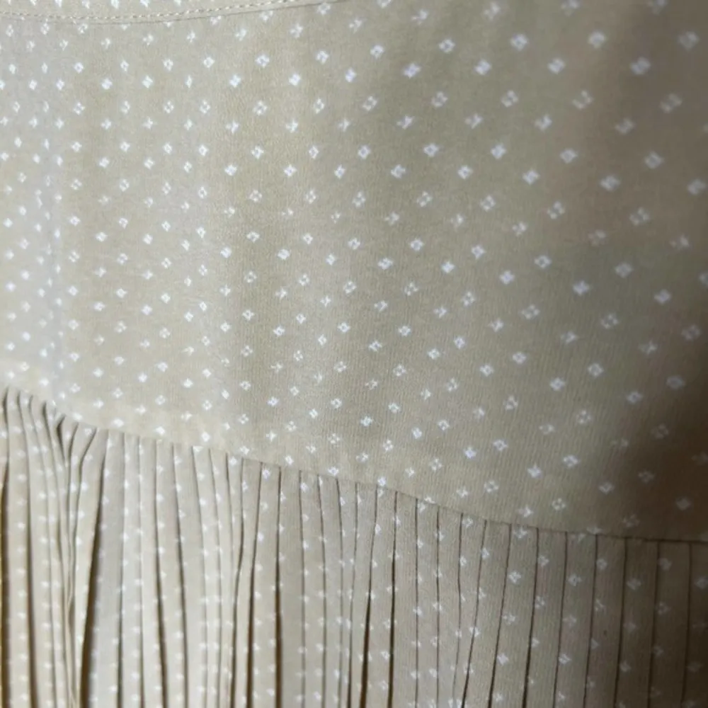 Club Monaco brown & white pleated polka dot flowy boho skirt women size 2 - Image 4