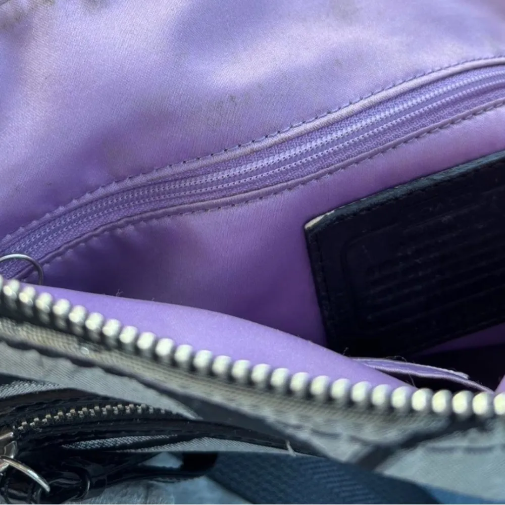 Coach Black and Gray Signature Crossbody Bag - Image 5