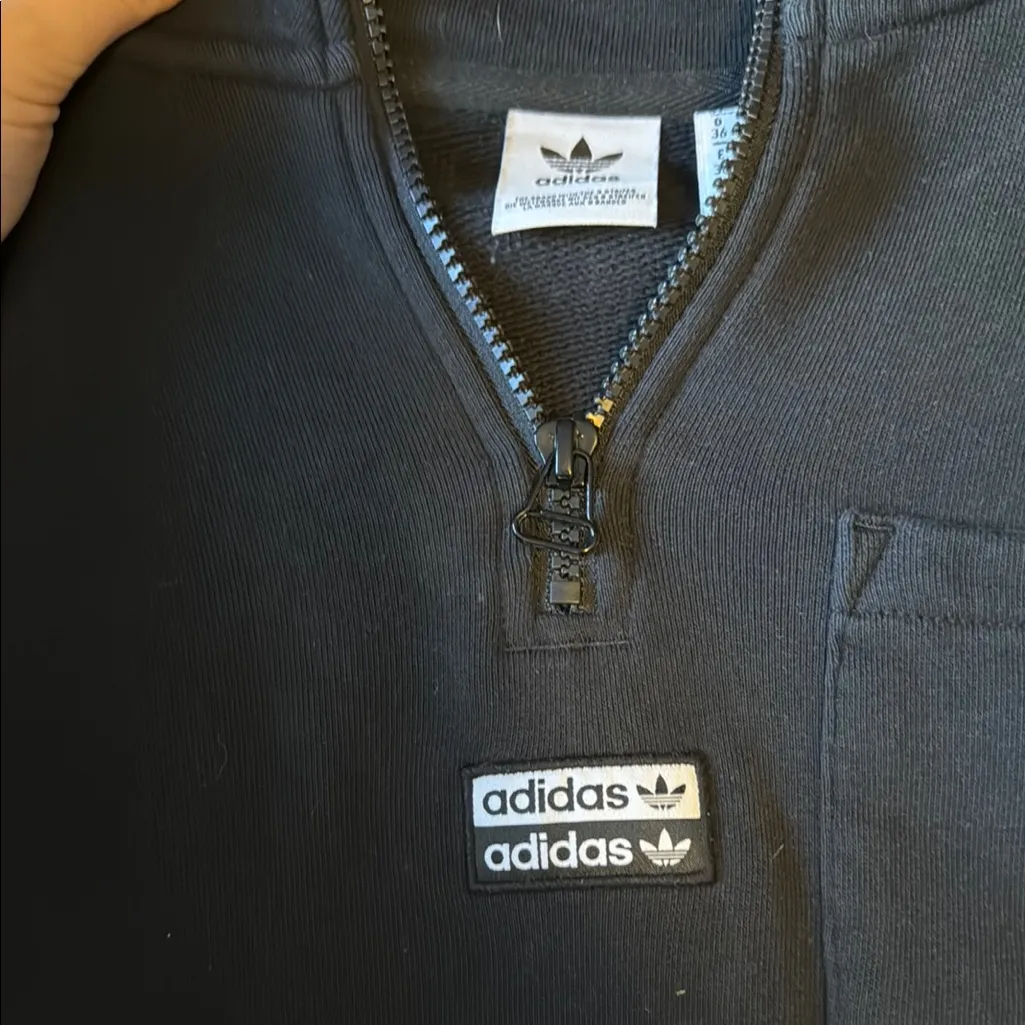 Adidas Women's Black Zip-Up Top - Image 4
