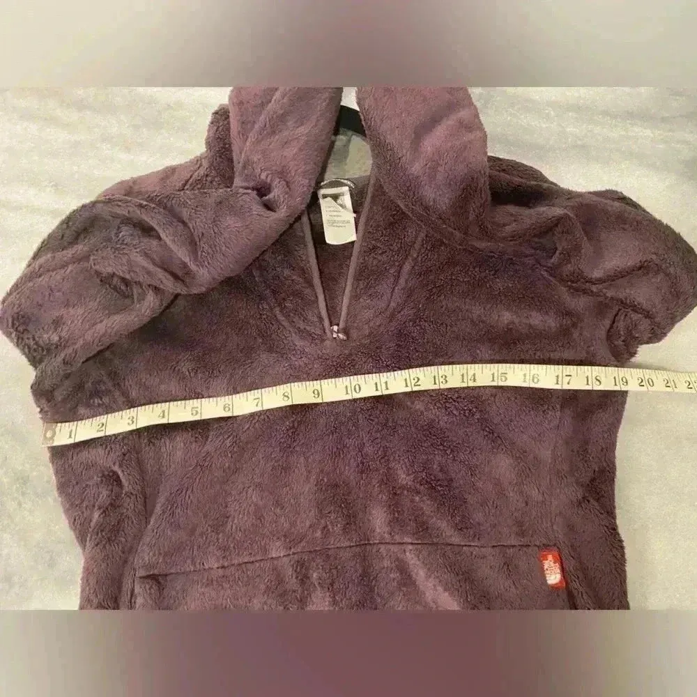 The North Face Mossbud Arcadia 1/4 Zip Fleece Purple Kangaroo Pocket Size Medium - Image 7