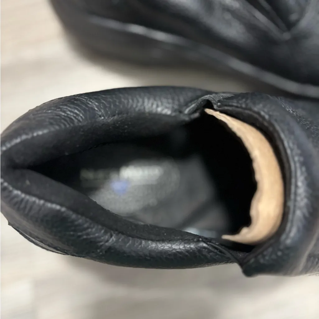 Nurse Mates Black Leather Slip-On Comfort Shoes Size 9W NWOT - Image 6