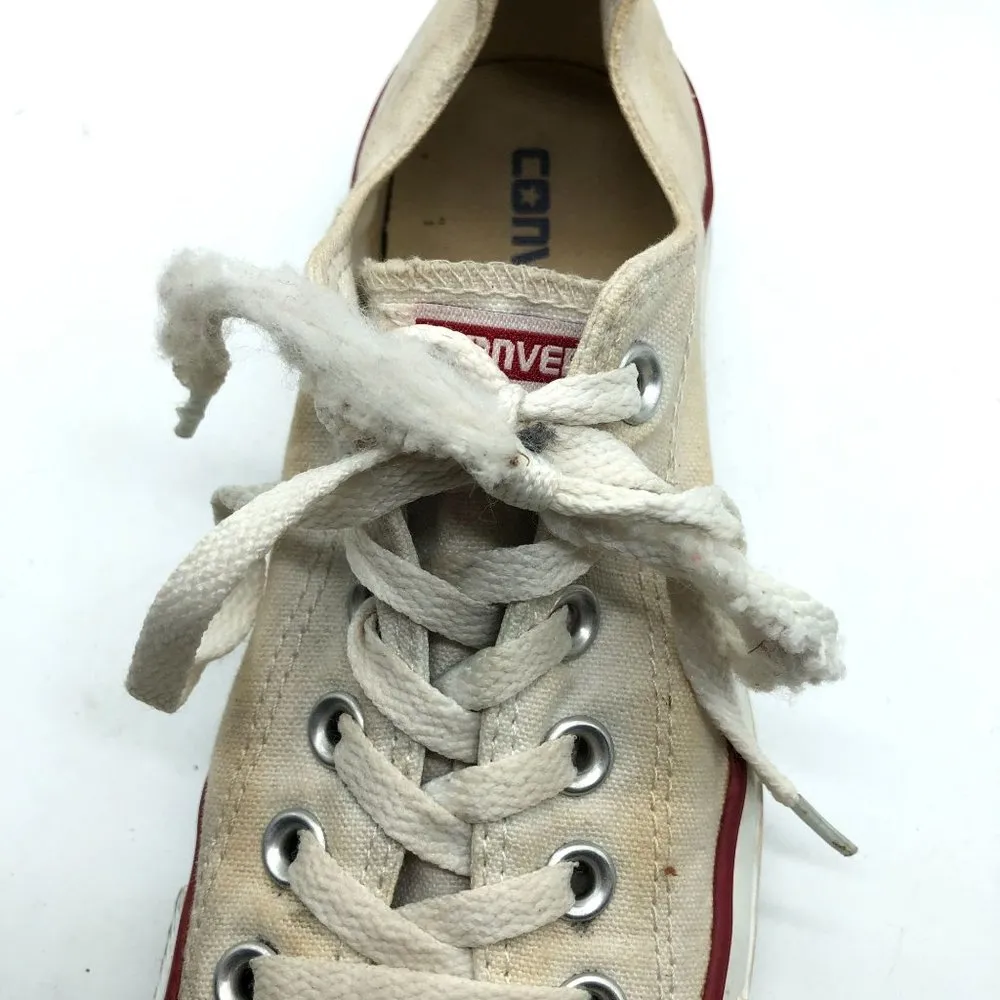 Converse All Star Low Top Sneakers Canvas Ivory Mens 5 Womens 7 - Image 8