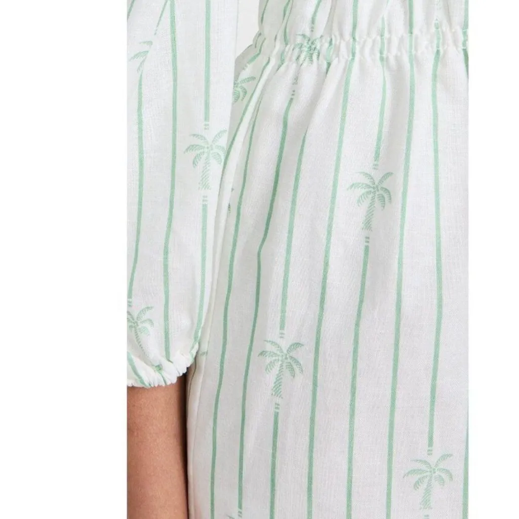Anthropologie Charlie Holiday Boheme Mini Dress
Linen Palm Stripe - Image 4