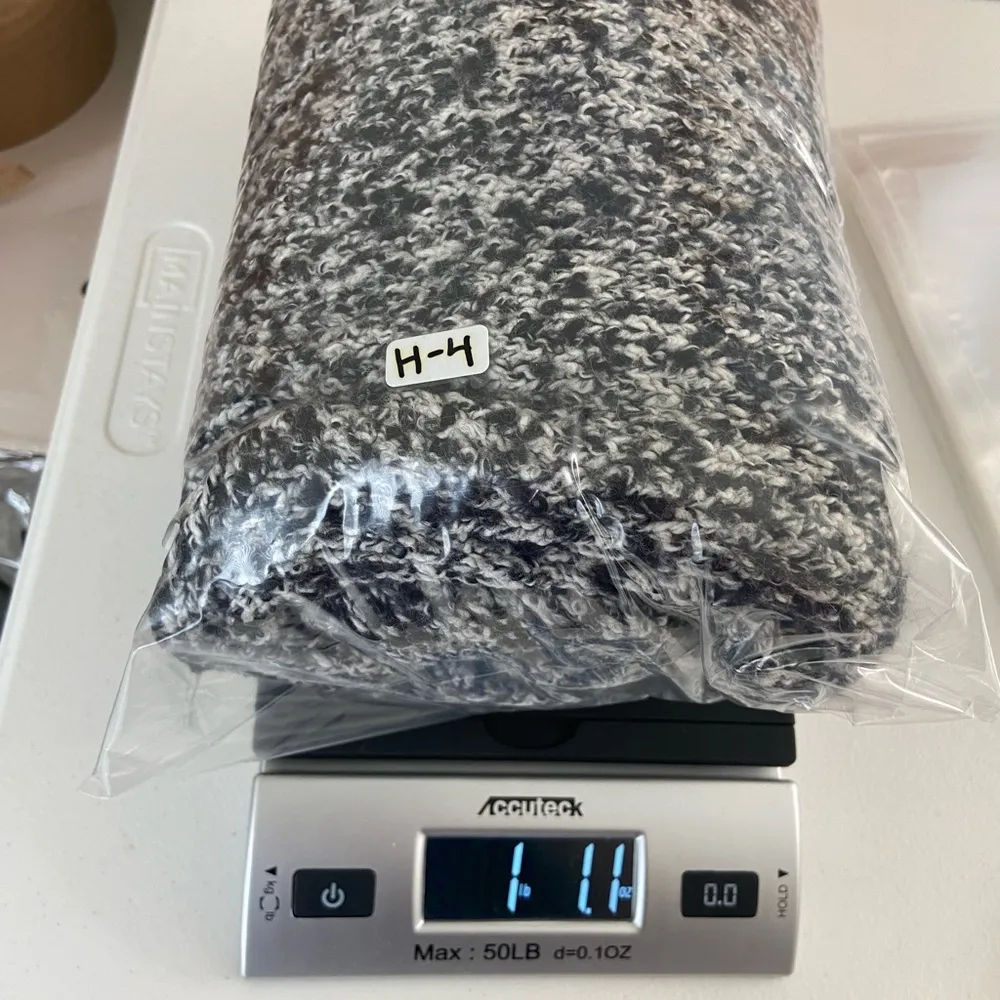 H&M Divided women’s black white soft chunky knit pocket open cardigan sweater XS - Image 9