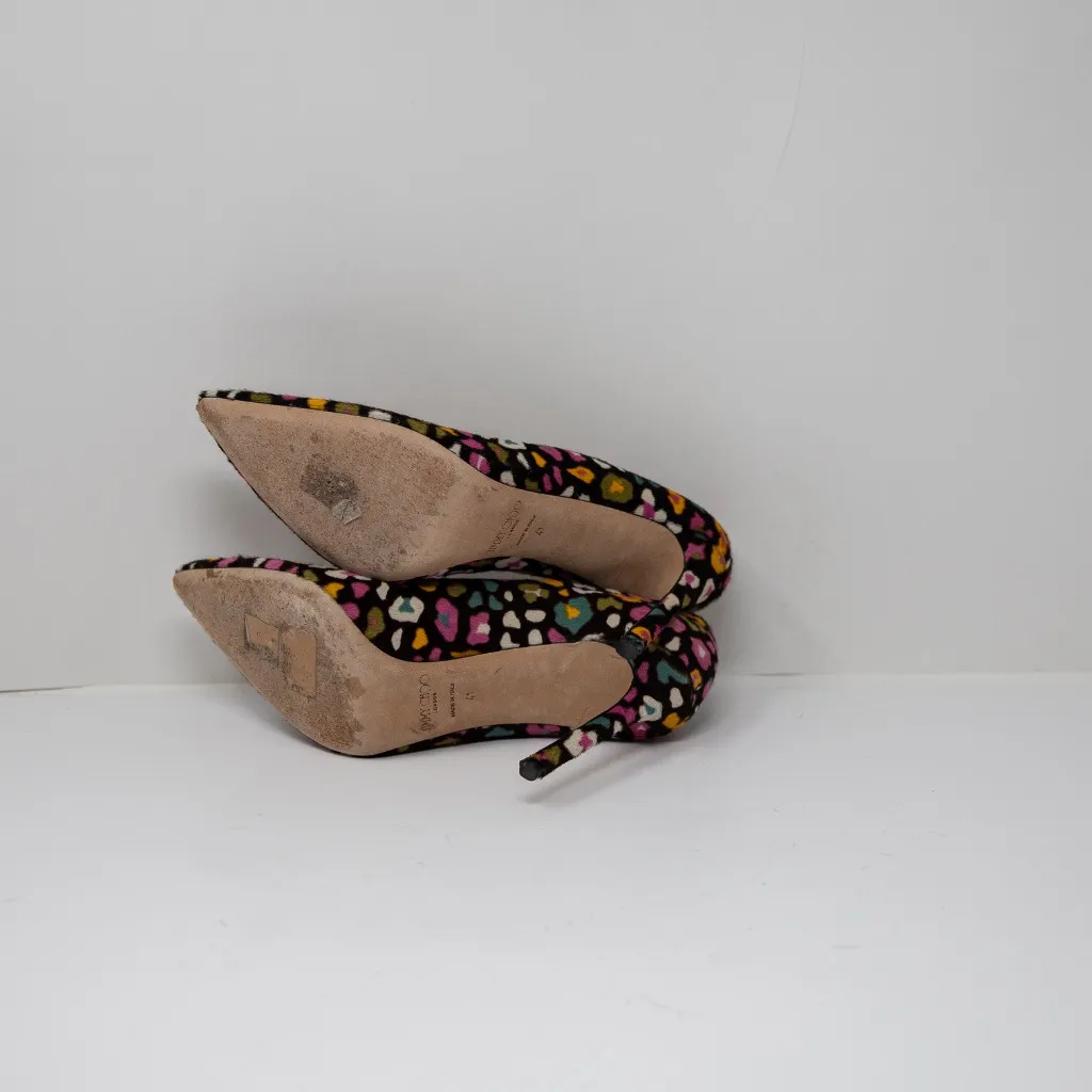 Jimmy Choo Romy Cerise Mix Print Calf Hair Pointed Toe Pumps High Heels Shoes 11 - Image 4