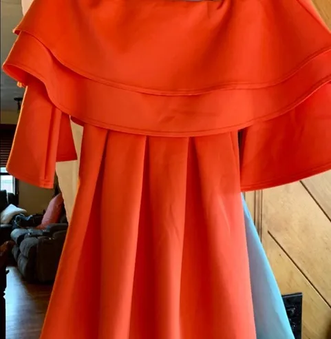 Long Sleeve Ruffle Off Shoulder Mini Dress - Image 3