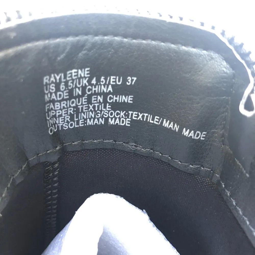 Just Fab Rayleene Black Suede Ankle Boots Zip 6.5 - Image 8