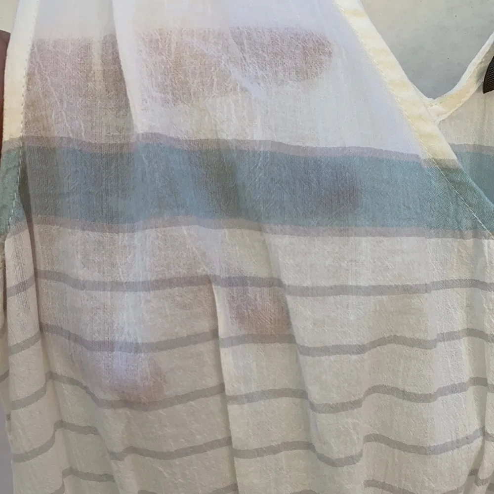 Tommy Bahama Womens small Piemonte semi sheer striped sleeveless maxi dress - Image 11