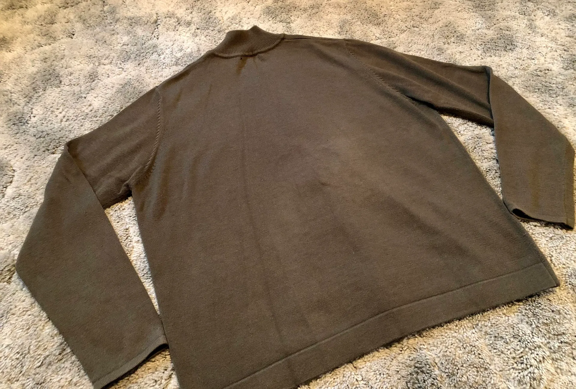 Zip Up Cardigan Green Size L - Image 3