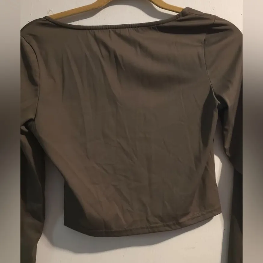 Elegant Brown Long Sleeve Bodysuit - Image 7