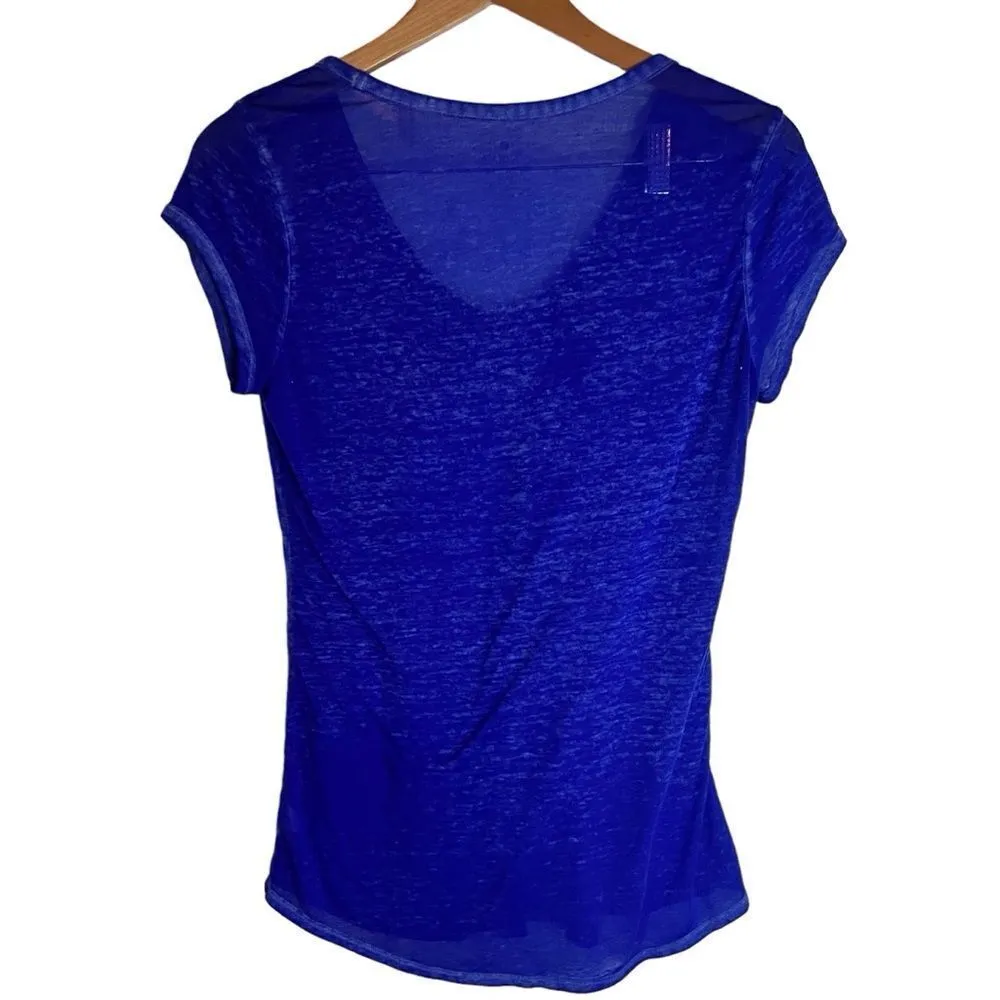 Athleta Womens Soft Light Weight Royal Blue Athletic Top Size Small Comfy Active - Image 2