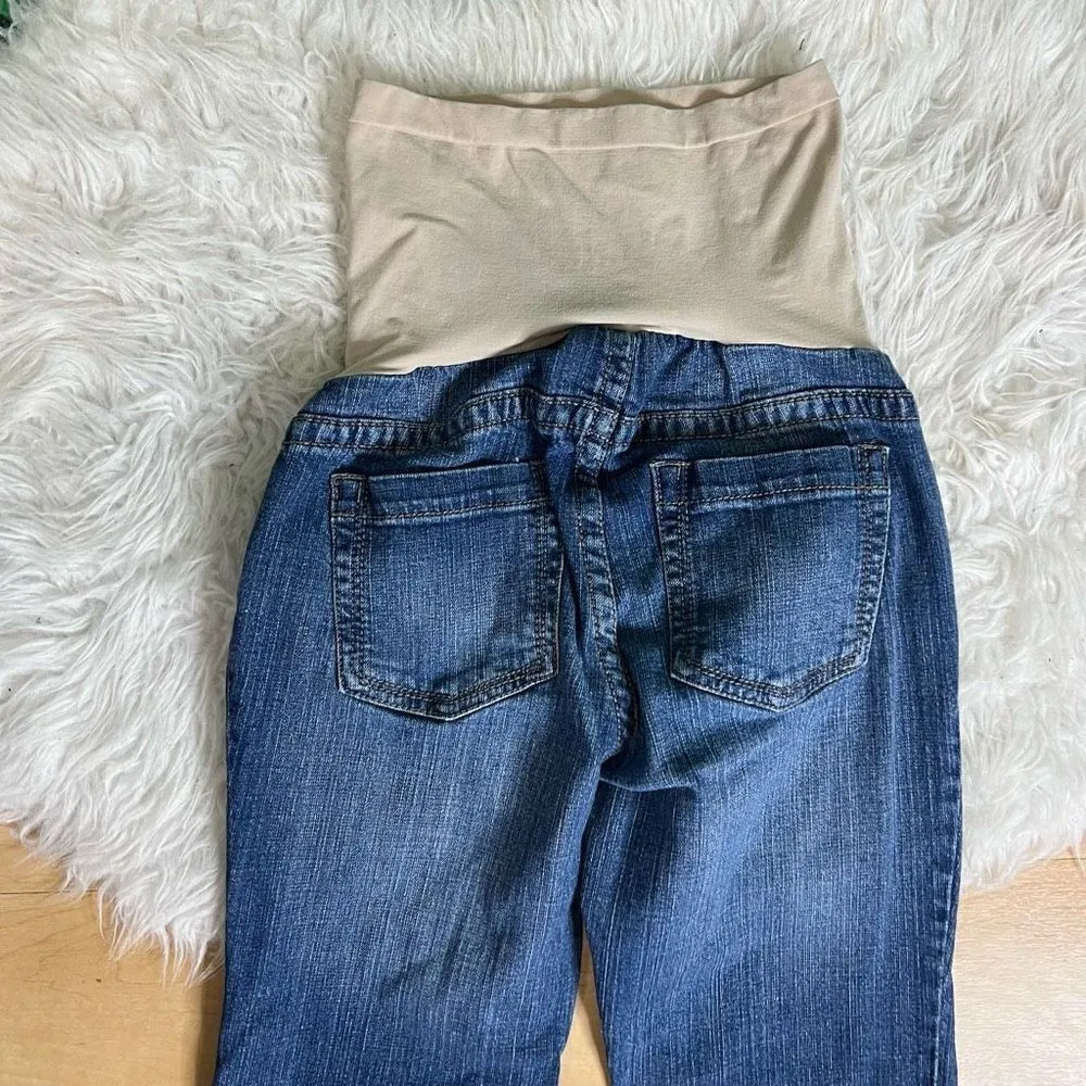 Motherhood Maternity casual blue jeans size M pregnancy pants bottoms - Image 6