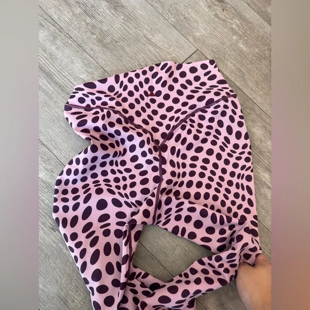 VITALITY X COSMOPOLITAN Stylish Pink Polka Dot Women's Leggings Purple Size M - Image 13