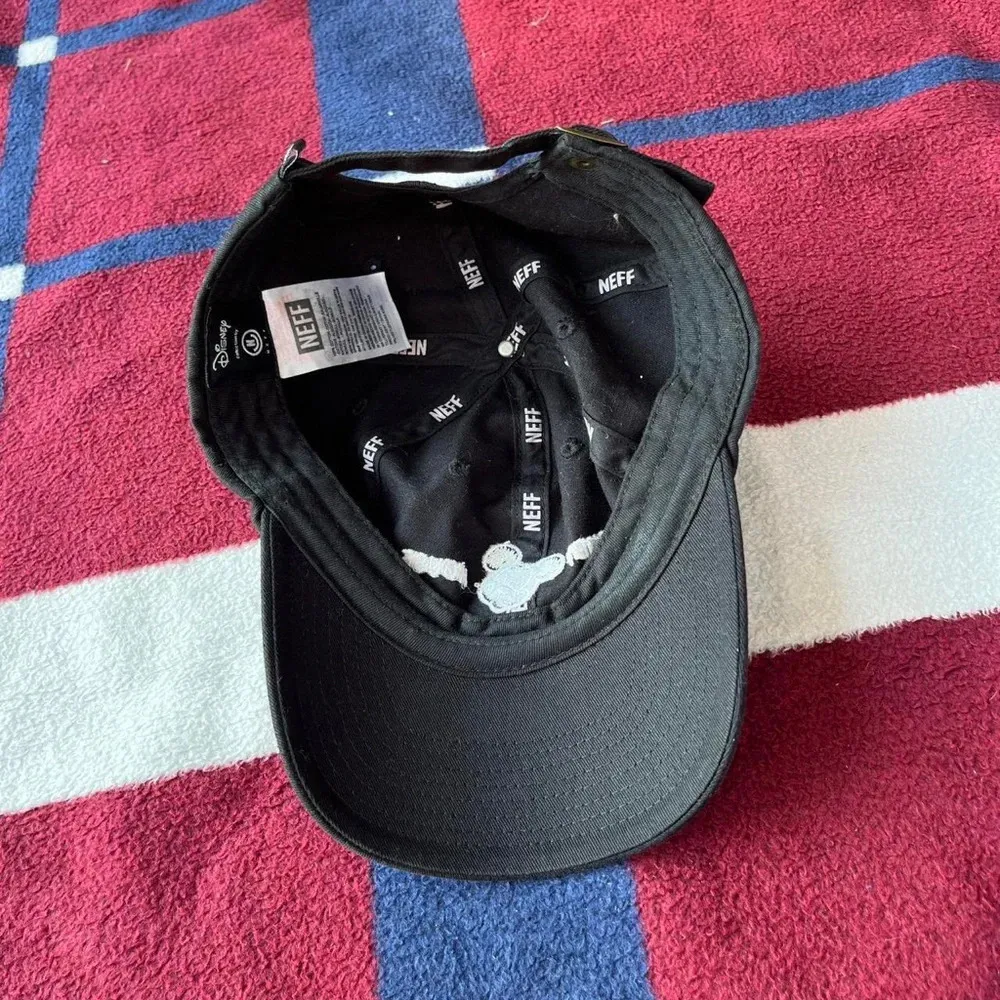 Disney x Neff Collab - Mickey Mouse embroidered Adjustable black hat - Image 3