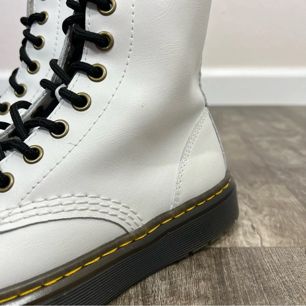Dr. Martens White Zavala Combat Boots - Image 4