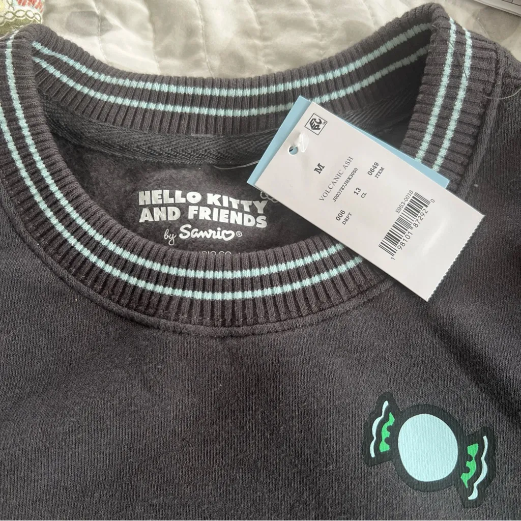 Target W/SANRIO Hello Kitty+friends Halloween Graphic Sweatshirt GRAY MED NWT - Image 8