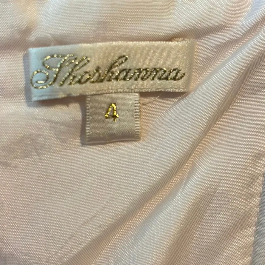 Shoshanna Size 4 Silk Strapless Mini Cocktail Dress Pink White Tie Dye - Image 4