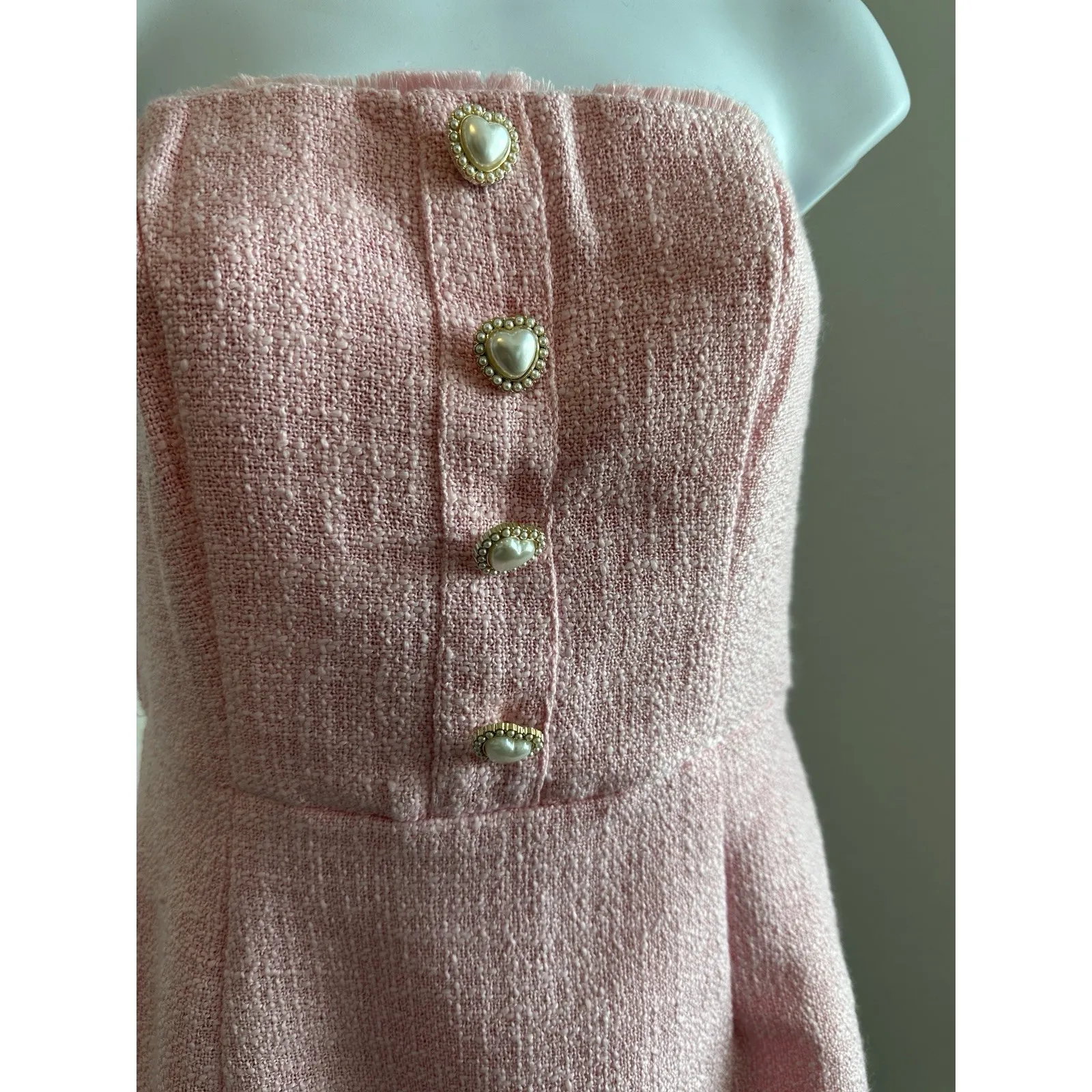 NWT! Valentine! Pink Francesca's Lindsey Strapless Mini Dress, Sz: M (b11) Size M - Image 6