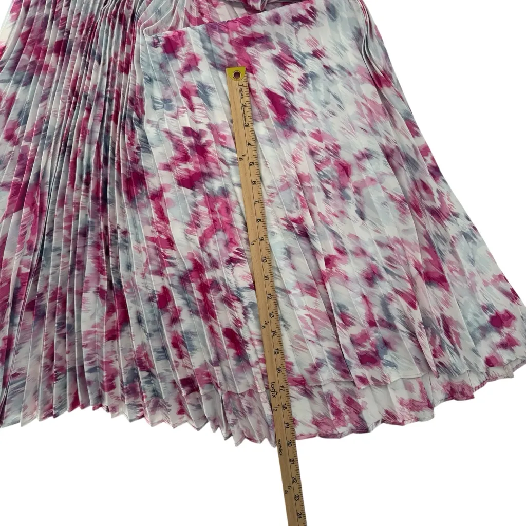 NWT Halogen Sleeveless Pleated Sharkbite Hem Midi Halter Dress Magenta Size XL - Image 8