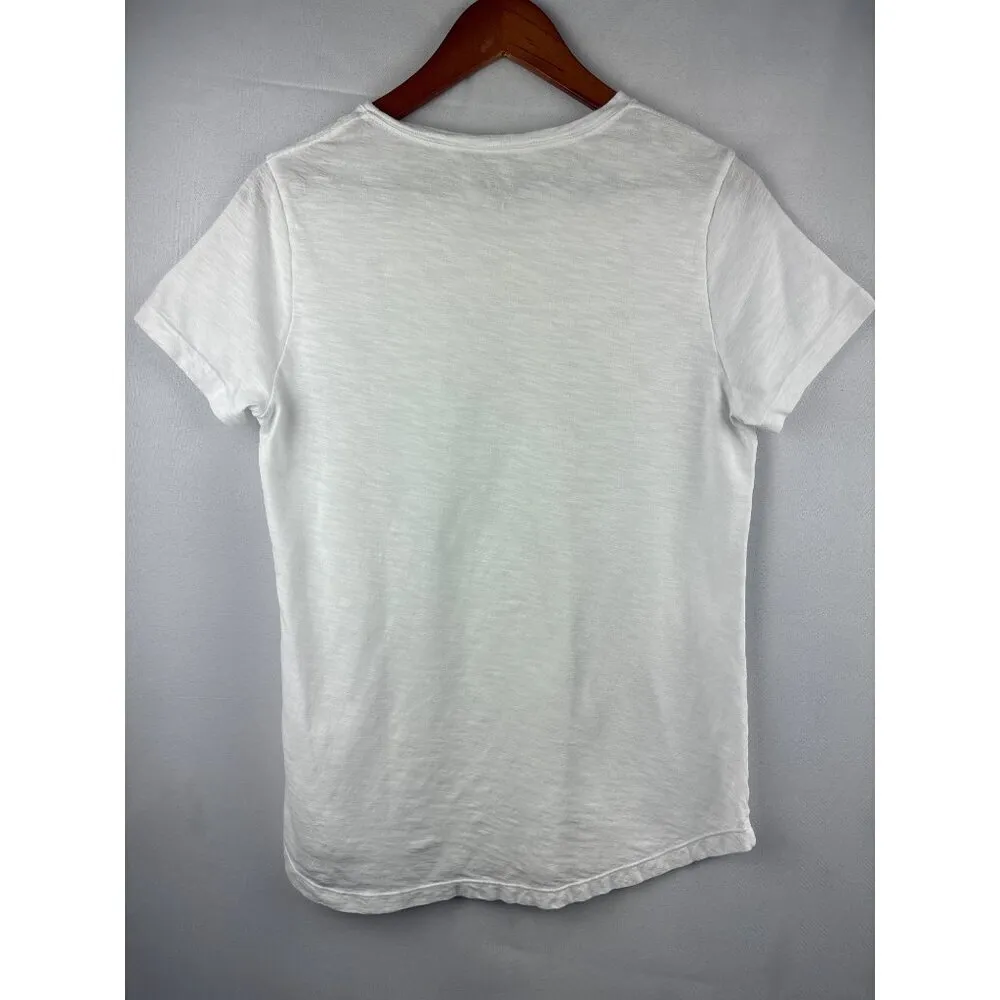 Felina  Womens White Short Sleeve T-Shirt Medium - Image 3