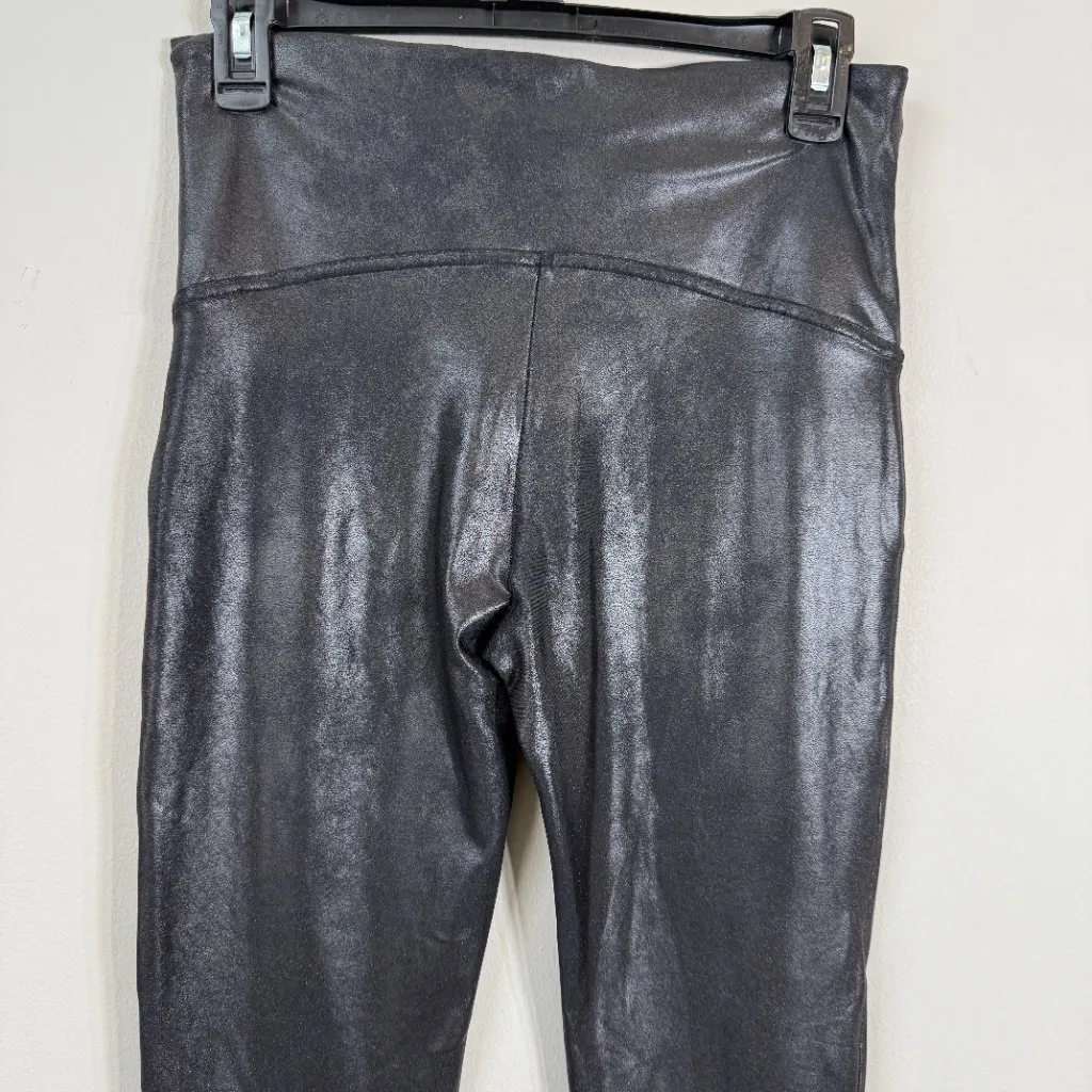 SPANX SPANXshape Faux Leather Leggings Women's XL Black Smoothing Shiny Slimming - Image 10