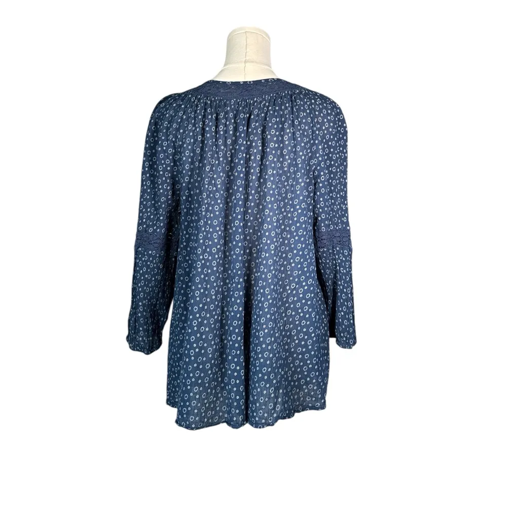 Chaps Navy‎ Floral Blouse - Image 2