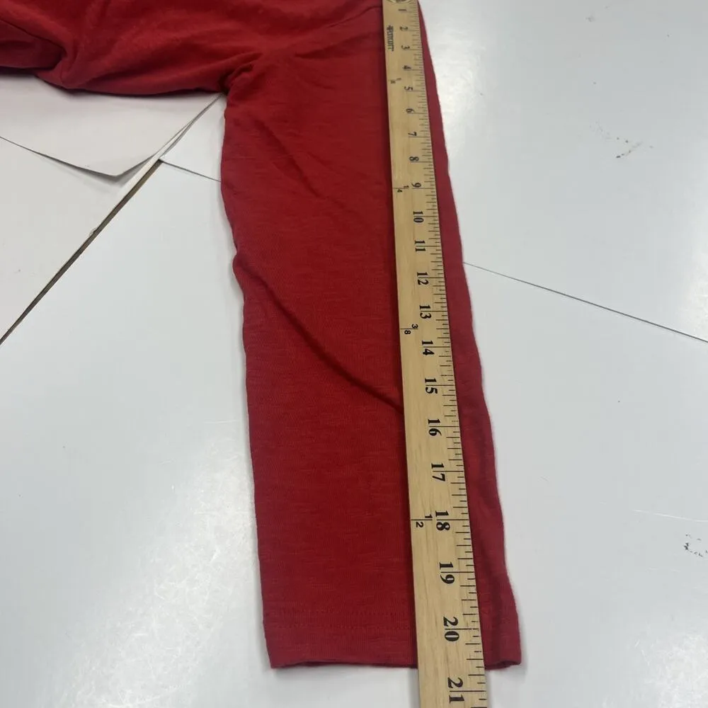 Orientique Australia Red Organic Cotton Dress M Pocket Lagenlook Minimalist Size M - Image 13