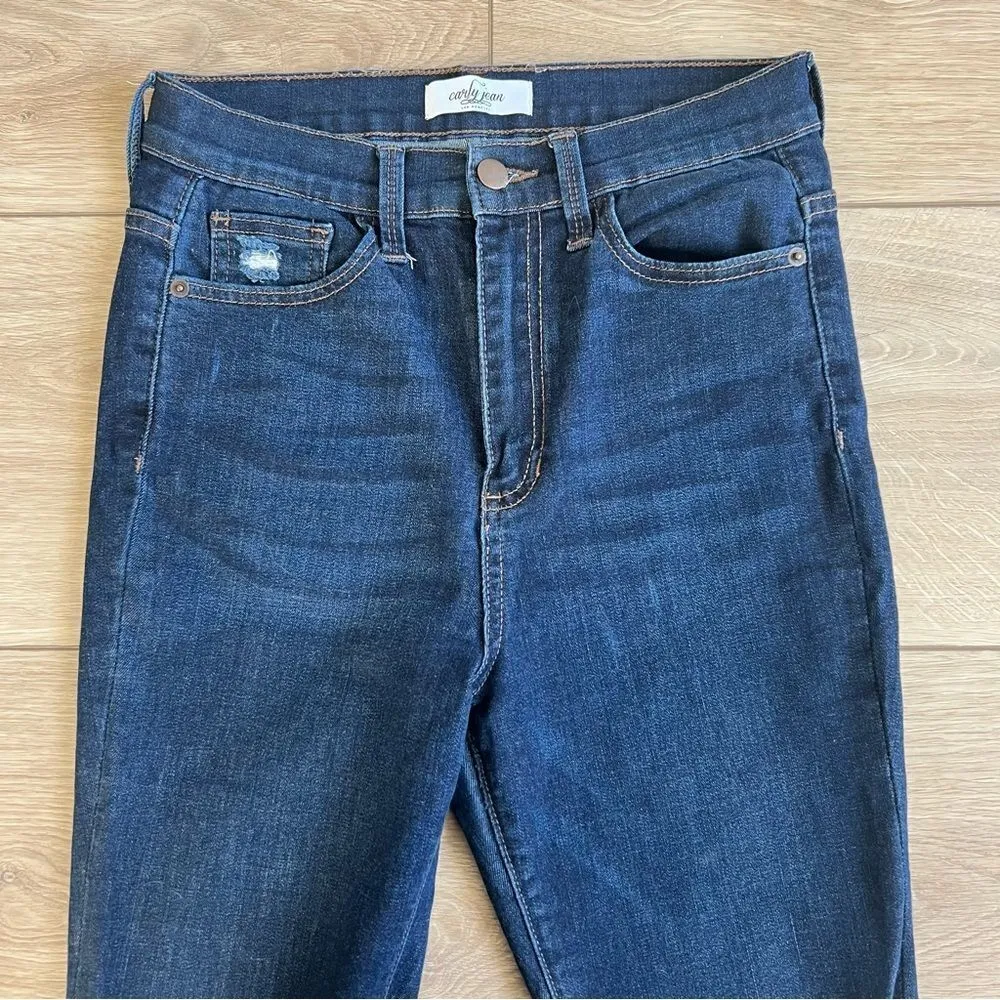 Carly Jean Los Angeles Keller Skinny Jeans Ripped Knee Distressed Size 28 - Image 15