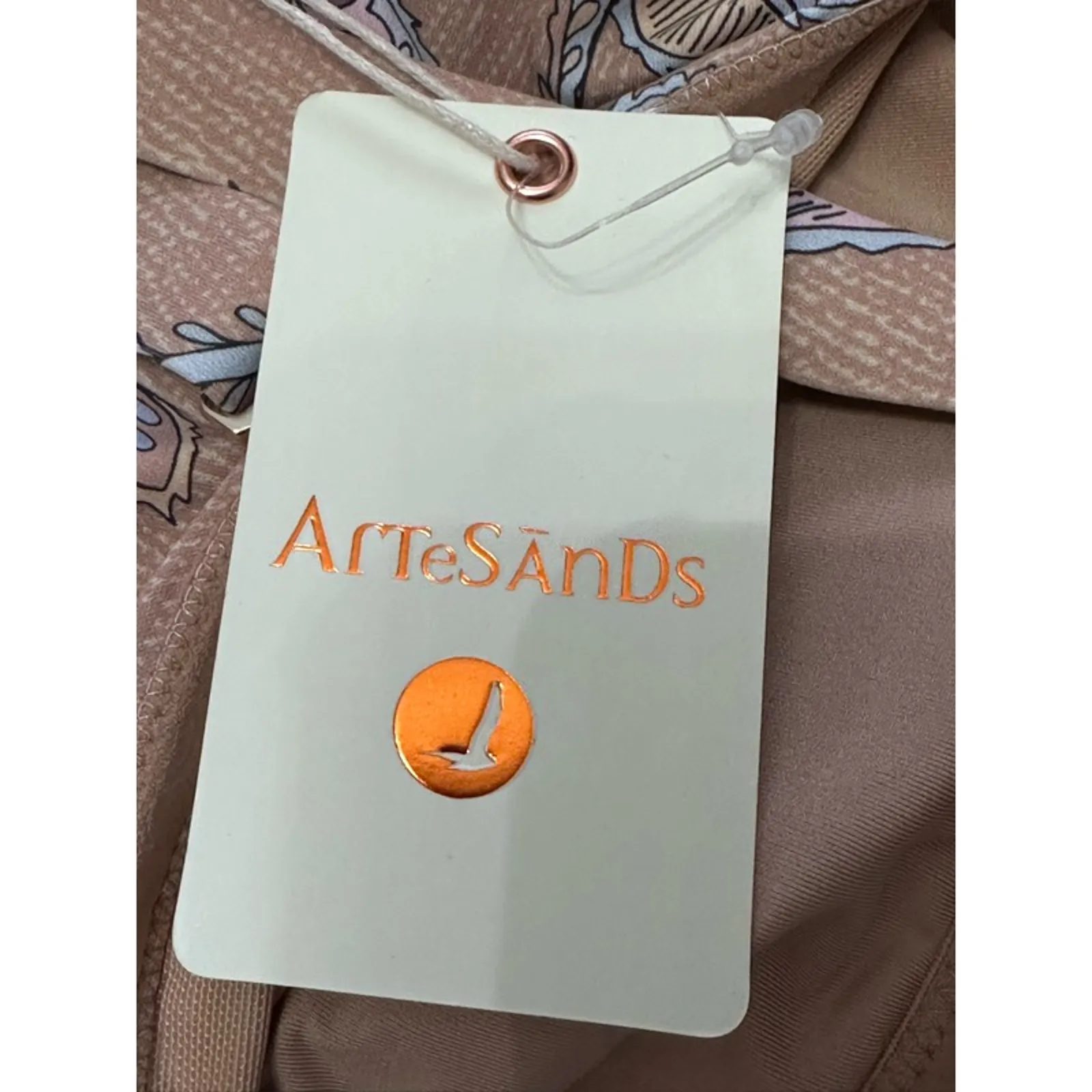 Artesands Bandeau Swim Top Frill Floral Design Stretch Multicolor Women's 12 NWT - Image 8