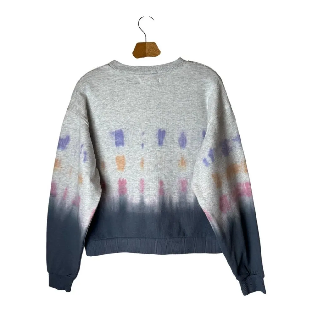 BlankNYC‎ Sweatshirt Women Large Gray Tie Dye Crop Into The Groove NWT Athletic - Image 4