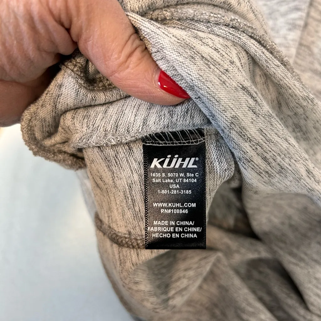 KUHL Lea Pullover Sweater Light Ash Gray Cowl Neck Women’s Size Large - Image 10