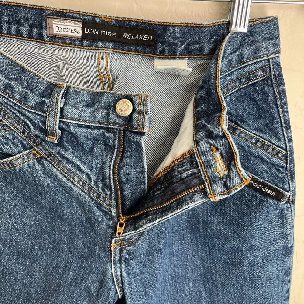 Rockies Vintage Low Rise Relaxed Straight Leg Bareback Denim Jeans Blue Size undefined - Image 4