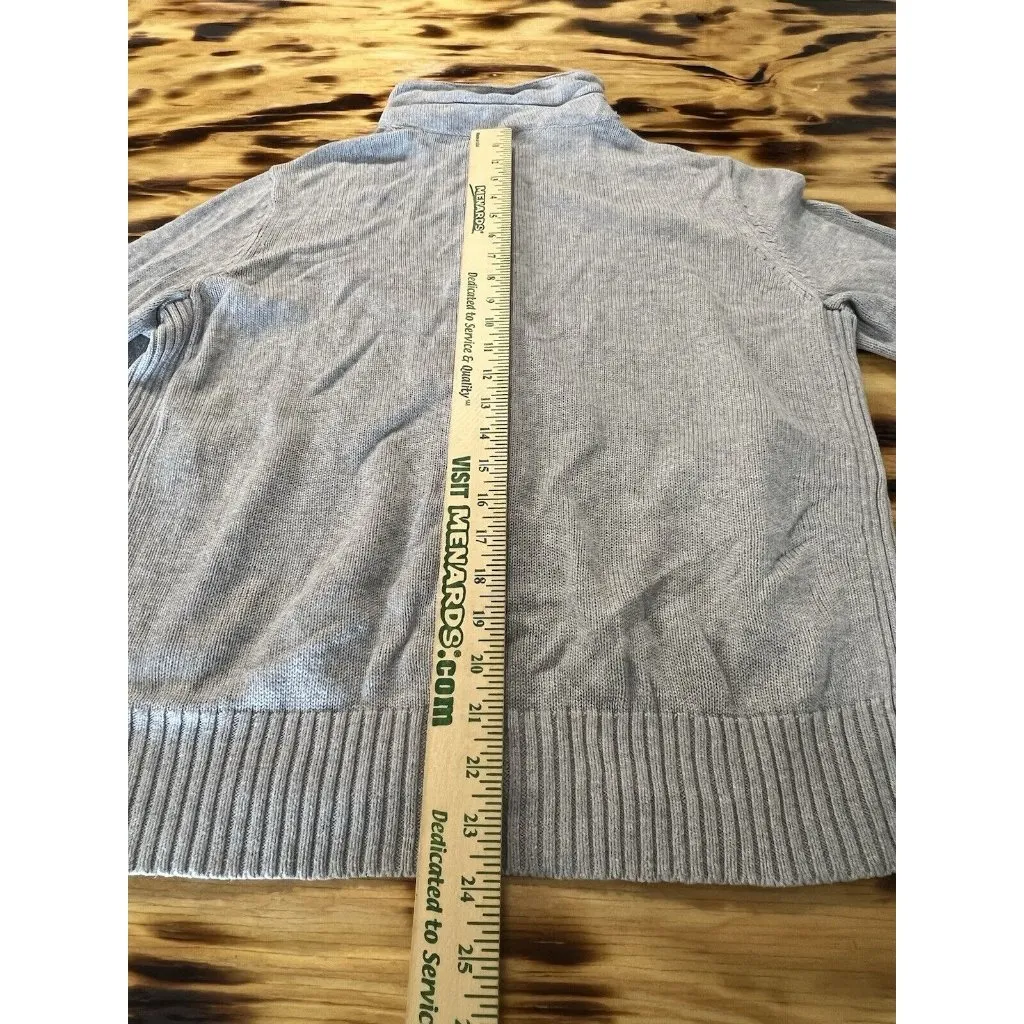 Chicos Zenergy Womens Size 2 Sweatshirt Jacket  Full Zip Gray Long‎ Athleisure - Image 7