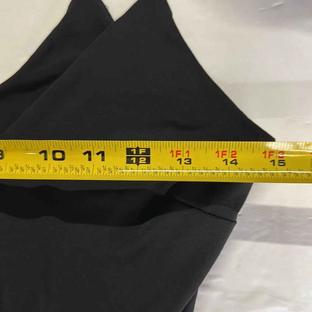 Papaya Black stretchy wide leg adjustable strap Jumpsuit romper M layering party - Image 12