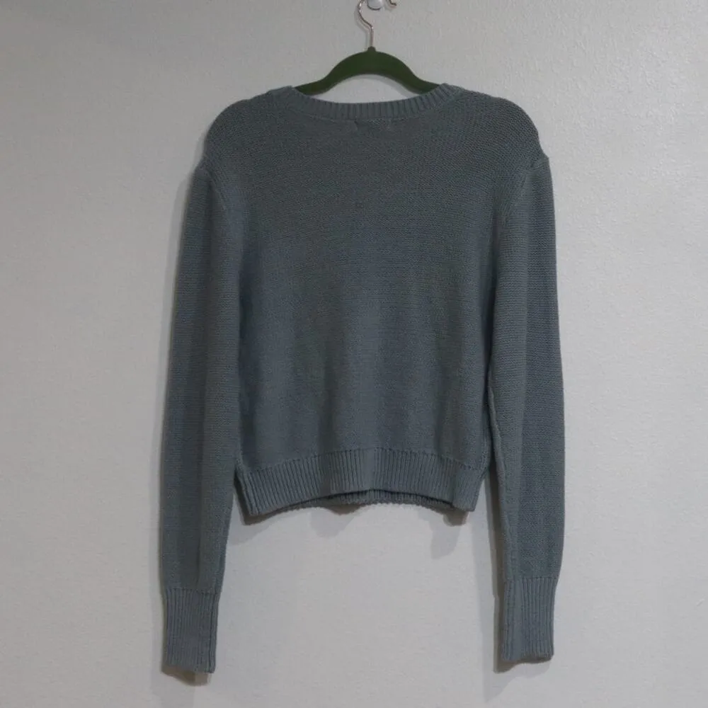 Abound Blue Gray Cable Knit Sweater Sz M NWT - Image 9