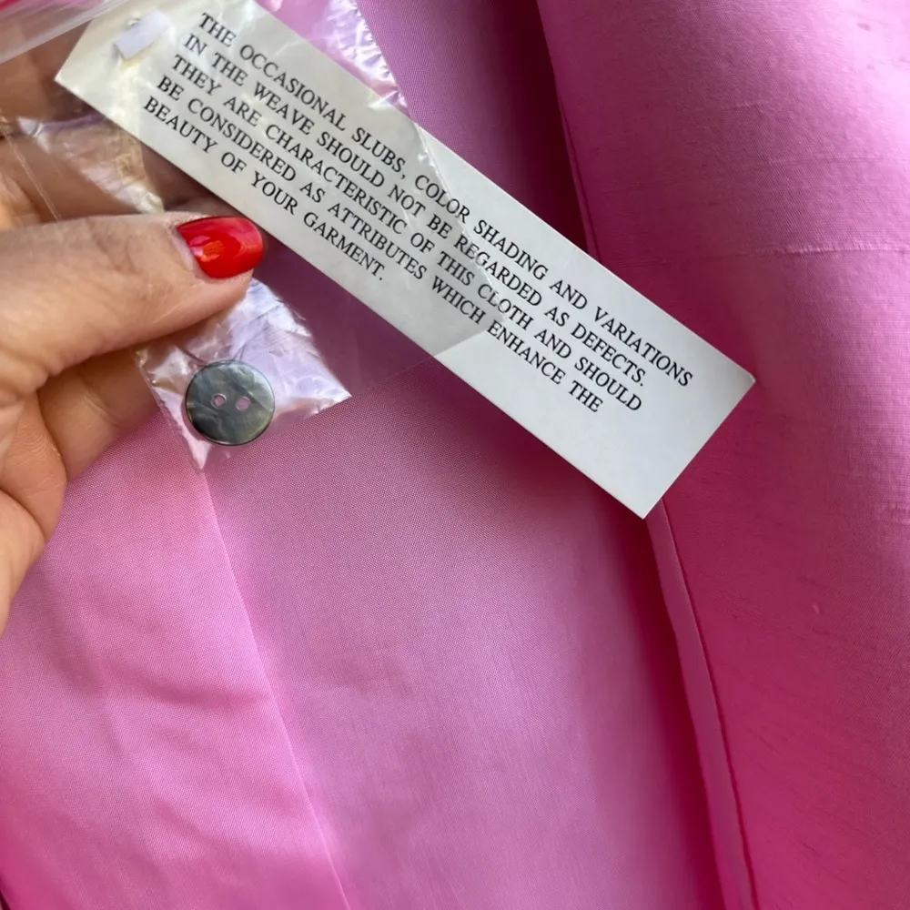 Neiman Marcus Pink Blazer Lightweight Suit Jacket 100% silk - Image 5