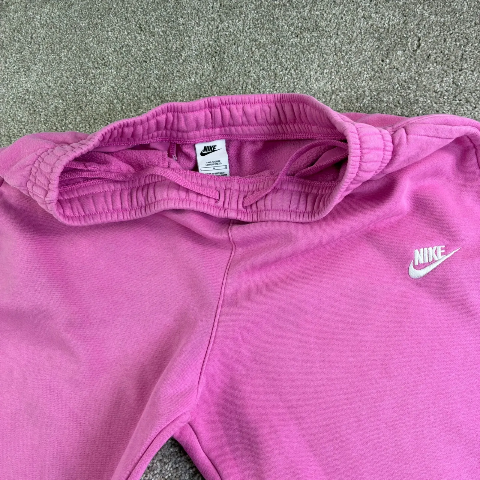 Nike Club Fleece Joggers Women Size M Y2K Sweatpants Pink Athletic Streetwear - Image 2