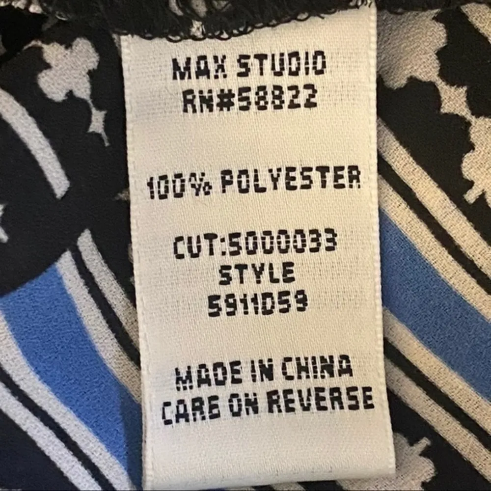 MAX STUDIO black and cream romper with 3/4 sleeves and shorts. Size Small. EUC - Image 10